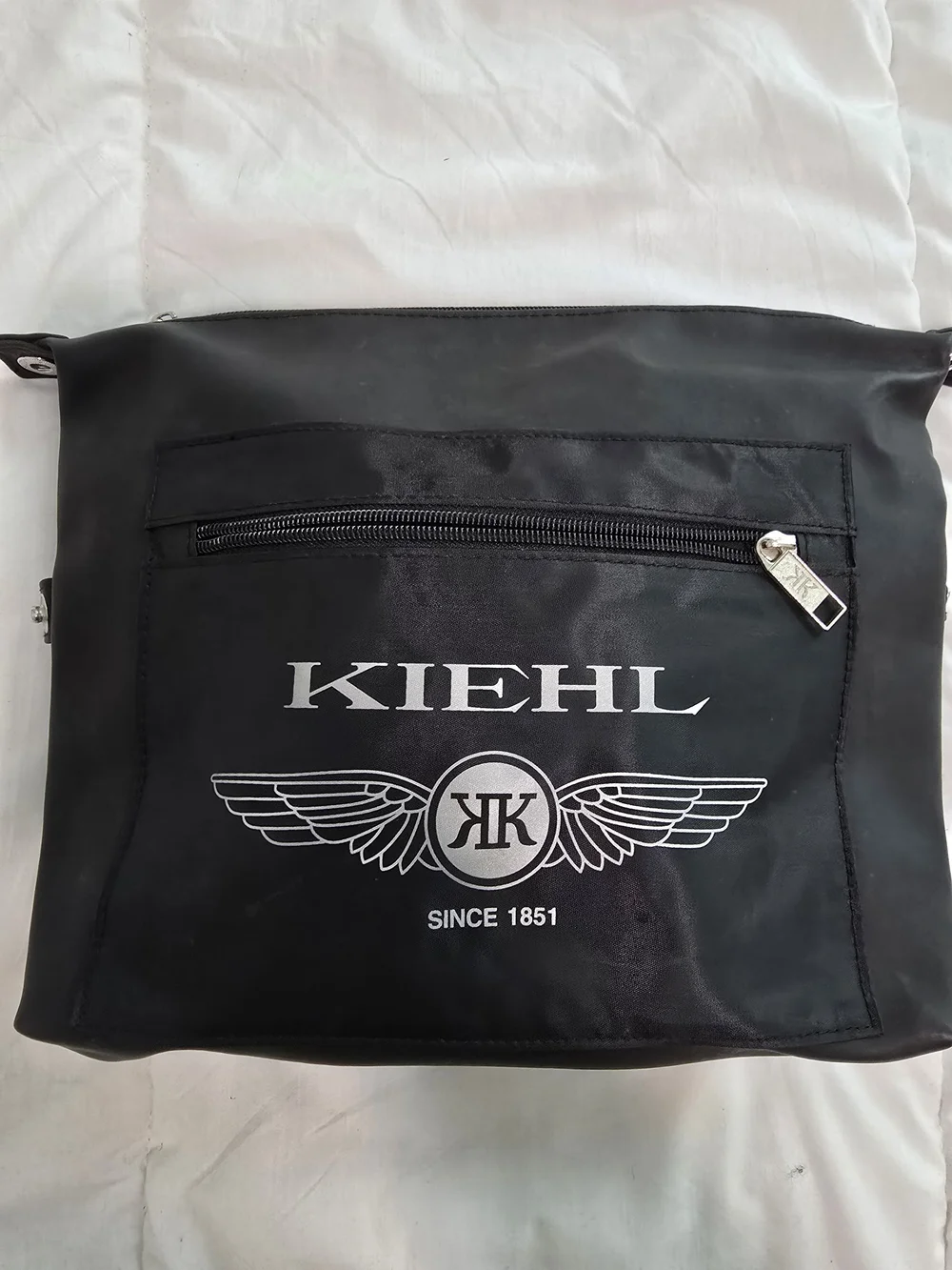 Kiehl's Black Cosmetic Pouch with Logo